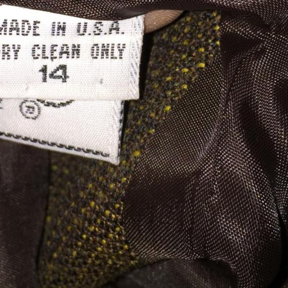 Gianni Brown Wool Blazer ~ Size 14Petite - Picture 6 of 7